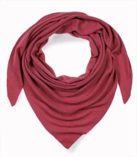 alt="Elegancka chusta z kaszmiru damska brudny róż do płaszcza trójkątna"