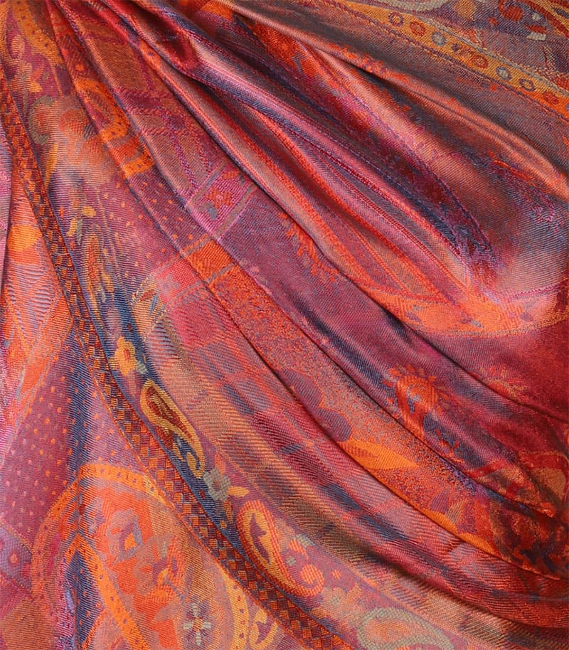 alt="Damski szal jedwabny paisley 100% jedwab naturalny damski do sukienki 70x200"