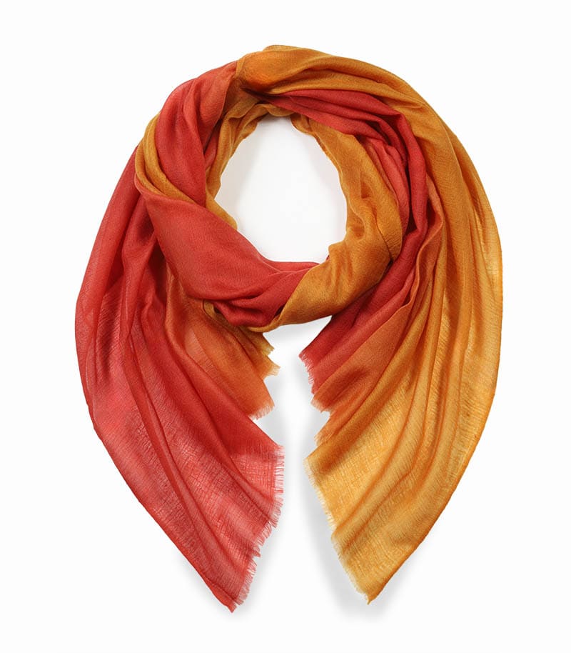 Delikatny czerwony szal kaszmirowy pashmina 100% wieczorowy do sukienki 70x200