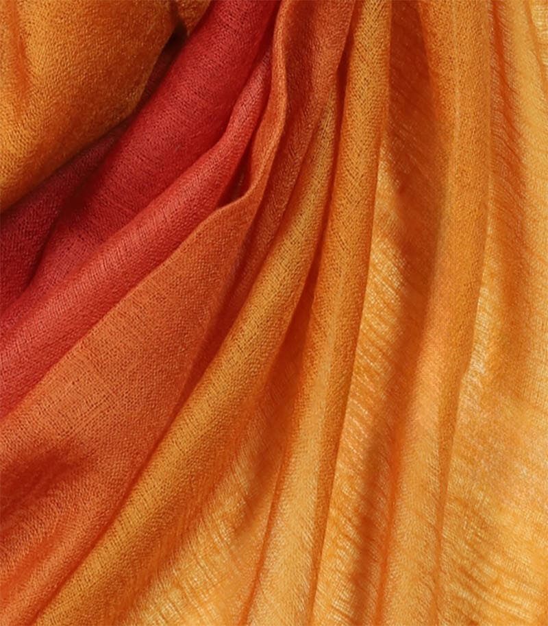 Delikatny czerwony szal kaszmirowy pashmina 100% wieczorowy do sukienki 70x200