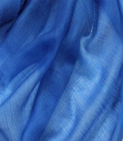 Stylowy kobaltowy szal z kaszmiru 100% ultracienki do letnich stylizacji 70x200