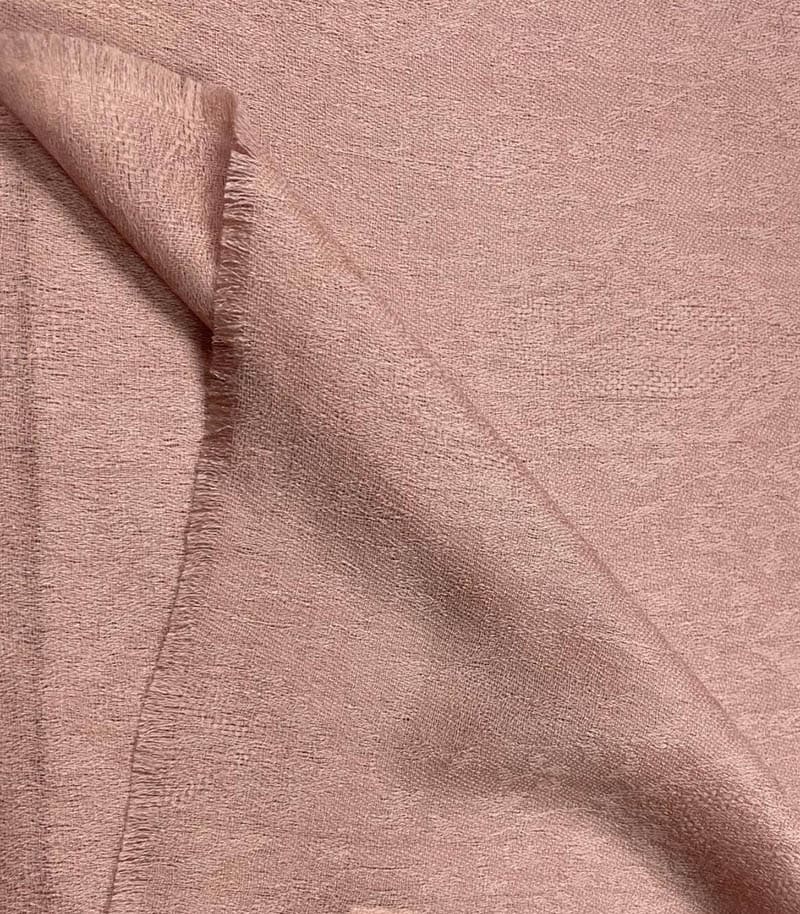 Szal z wełny naturalnej merino beżowy wschodni wzór paisley jednokolorowy 70x200